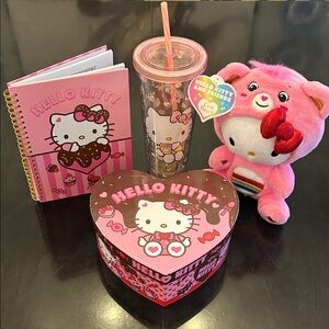 Hello Kitty Gift Set with Plush, Cup, and Notebook
